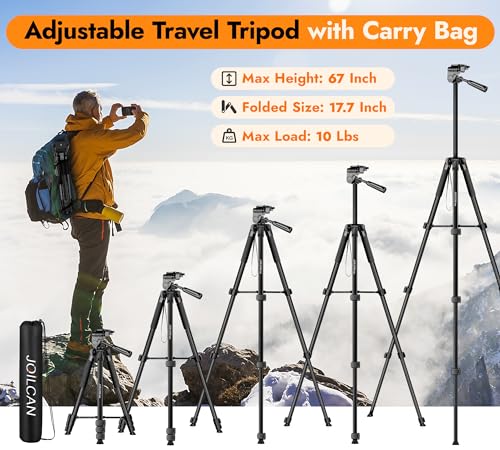 67" Aluminum Phone Tripod with Wireless Remote Carry Bag K754609