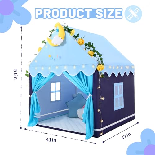 Pink Kid Tent with Mat and Star Lights C7552