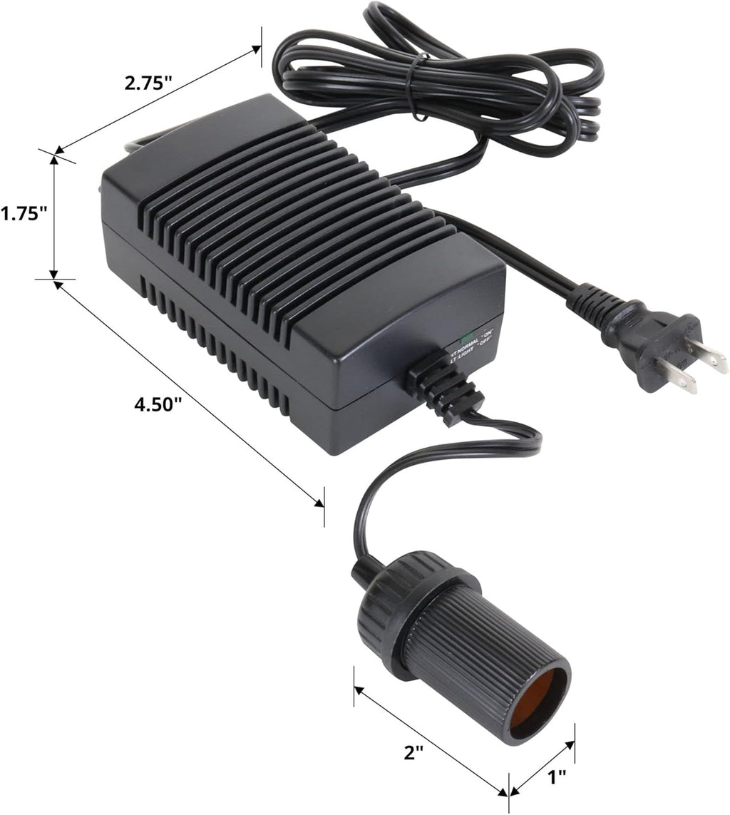 AC to DC converter, 110V to 12V power adapter with circuit breaker, 6ft cord S842118