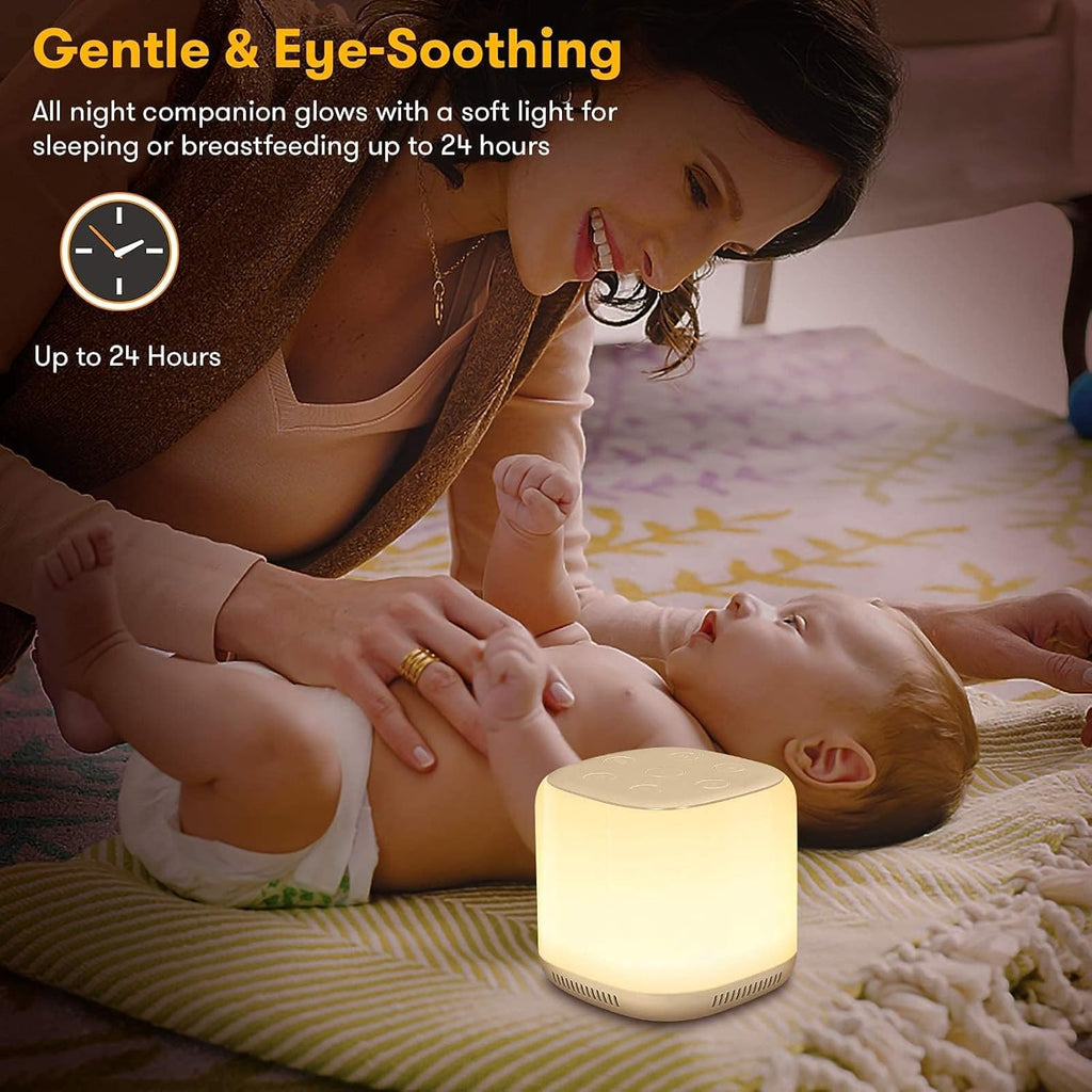 34 Soothing Sounds Rechargeable White Noise Machine with Night Light Q41441