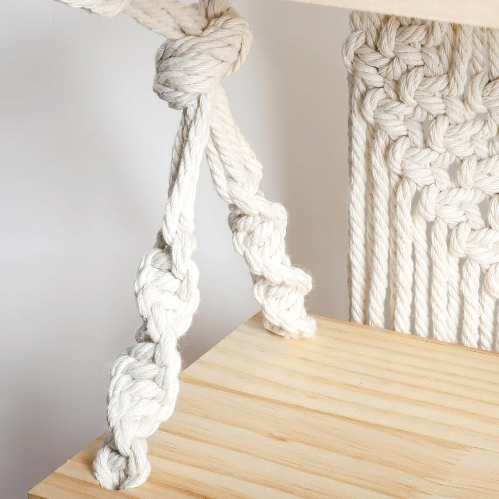 3 Tier Macrame Wall Hanging Shelf C145