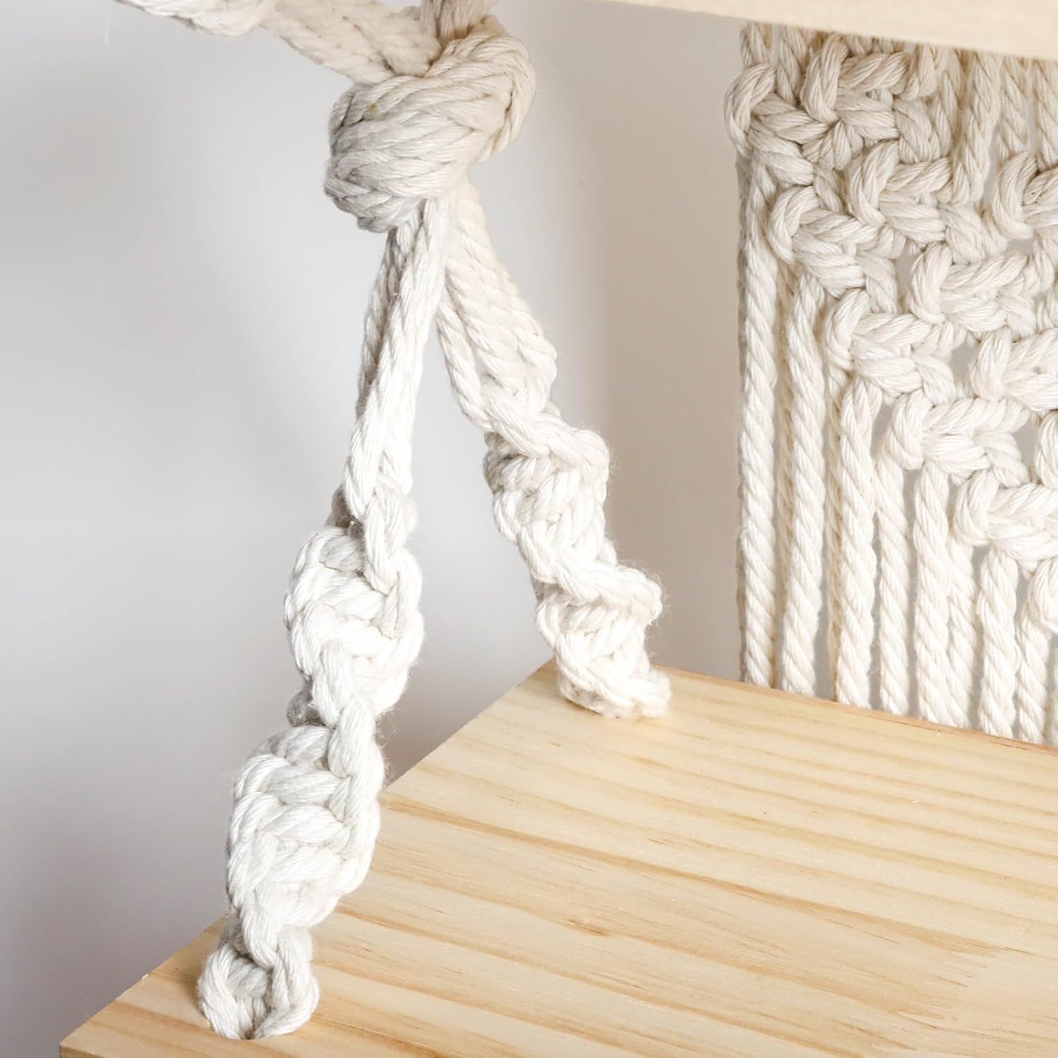 3 Tier Macrame Wall Hanging Shelf C145