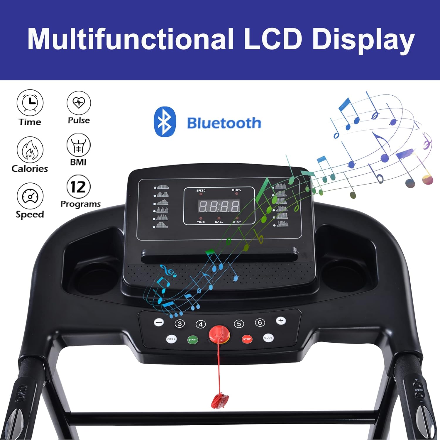Compact Foldable Electric Treadmill with Incline and Bluetooth G8320