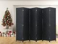 6 Panel Wood Mesh Woven Room Divider C24696