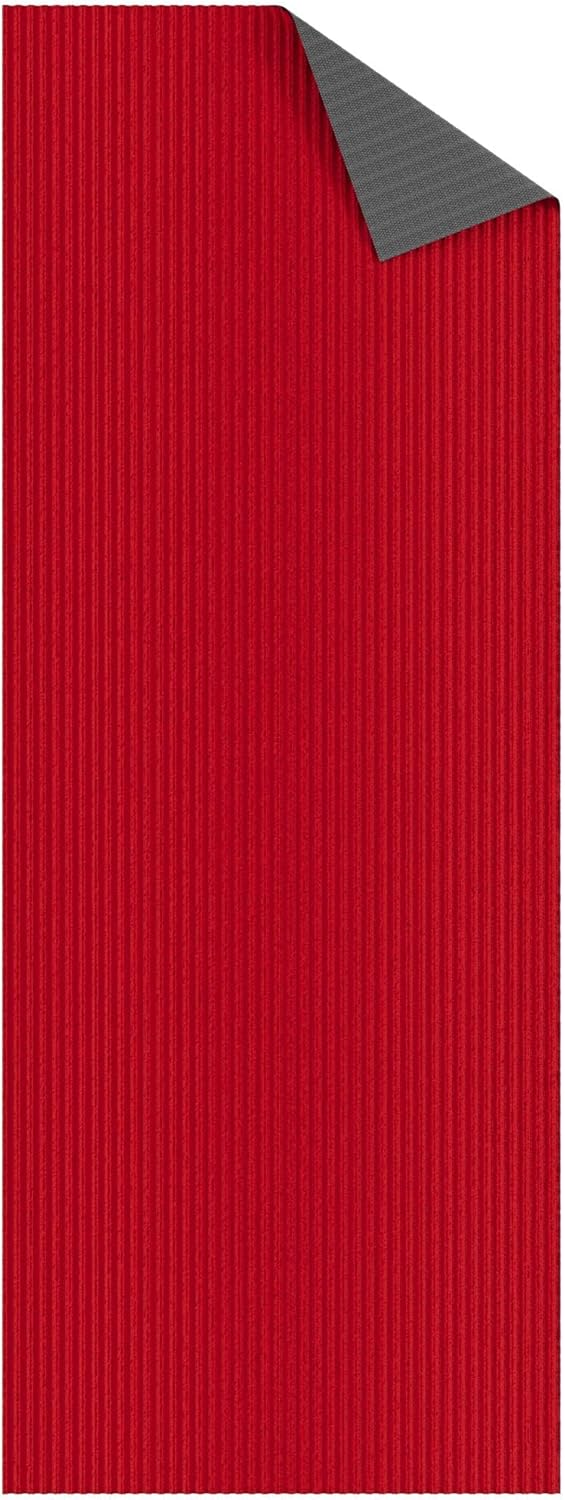 Non-Slip Rubberback 2x10 Indoor/Outdoor Runner Rug, 2' x 10', Red E596212
