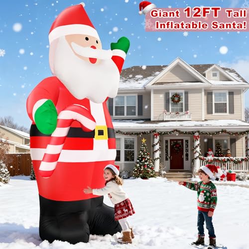 Giant Christmas Inflatables Santa Claus with Built-in LED Lights A9707