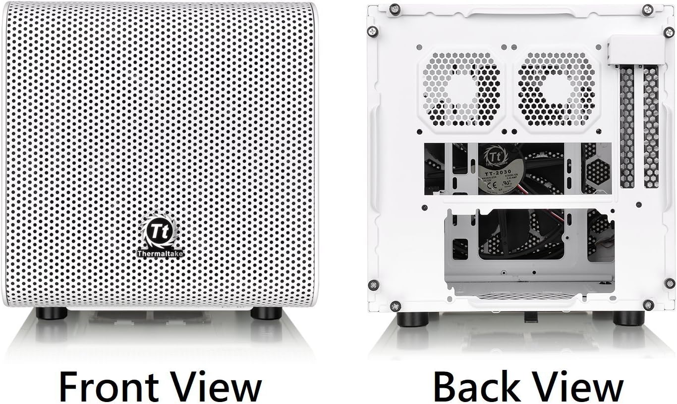 White Mini ITX Cube Computer Chassis Y597360