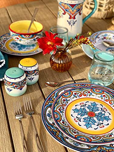 16 Piece Dinnerware Set, Service for 4, Multicolor Z158888