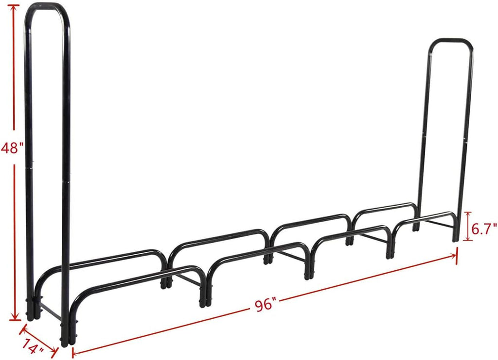 Black 8ft Firewood Rack W792