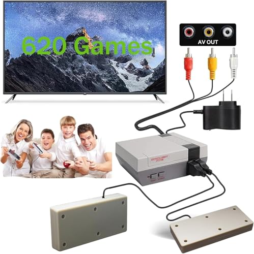 Mini Console with 620 Preloaded Games and Dual Controllers X763582
