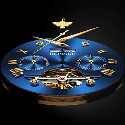 Mens Automatic Skeleton Tourbillon Self Winding Sapphire Crystal Dress Wrist Watch G38129