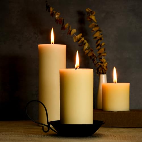 Pure Natural Beeswax Pillar Candle D8495