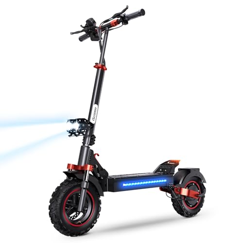 Electric Scooter with 28/38 MPH Top Speed, 40/50 Miles Range, 10/11" Offroad Pneumatic Tire, Dual Suspensions, Foldable E272730