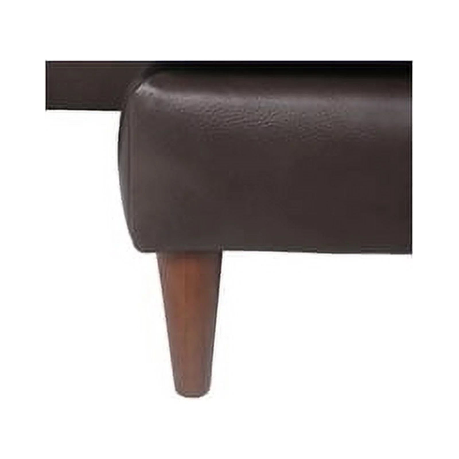 Dark Brown Leather Sofa With Tufted Seat And Back S24235