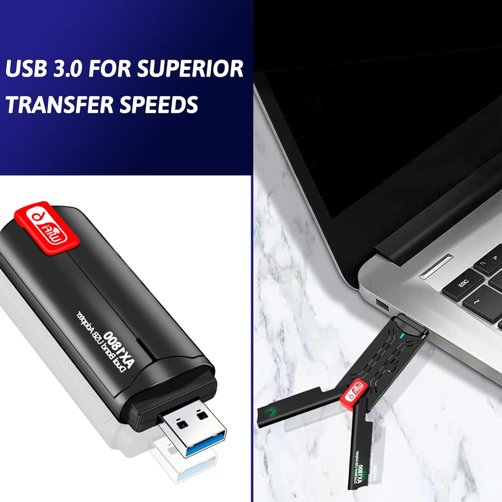 AX1800Mbps Dual Band USB 3.0 WiFi 6 Adapter Pack of 2 P585