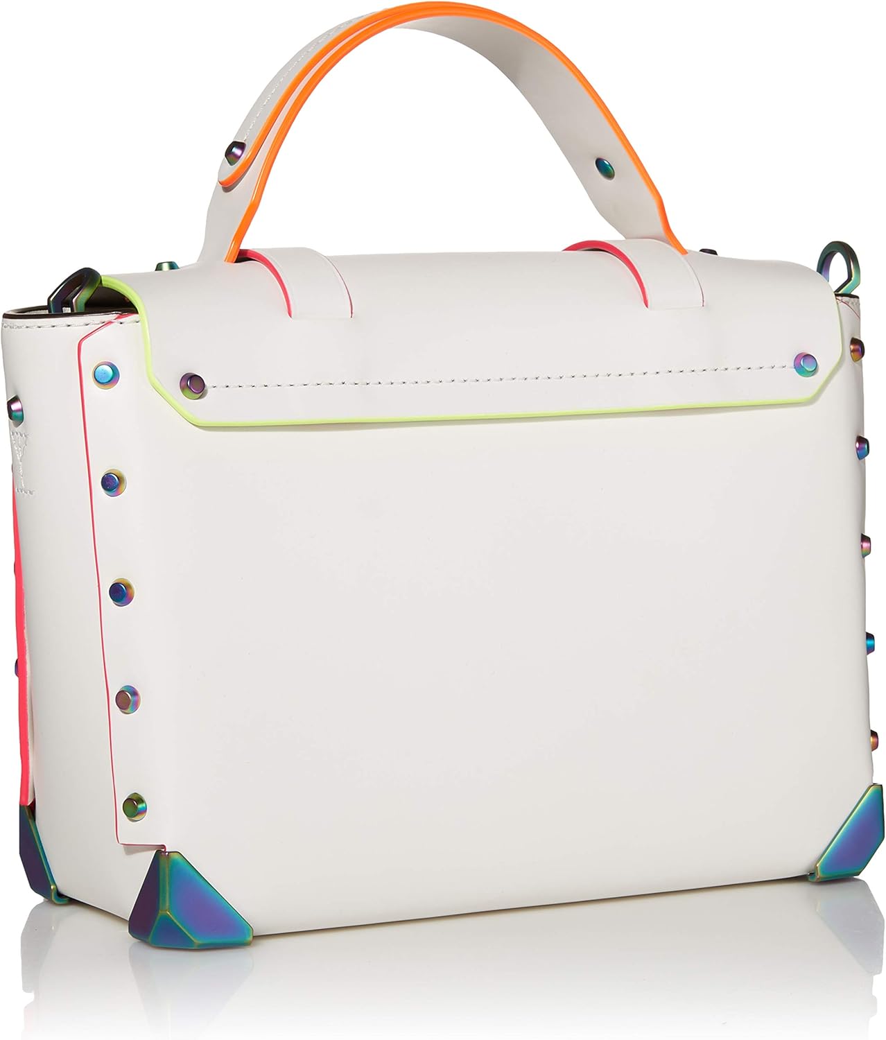 Optic White Medium Top-Handle Satchel Y136