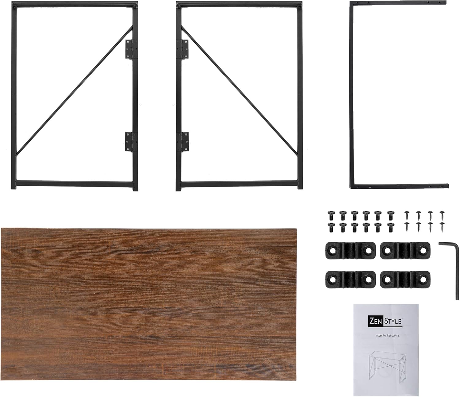 Espresso Folding Computer Desk A62694
