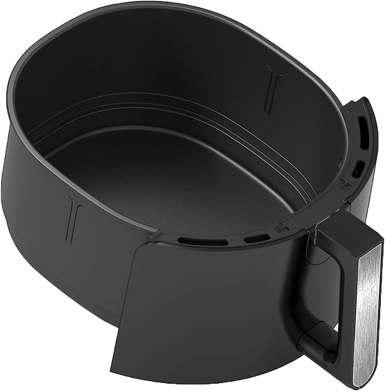 7 qt Electric Air Fryer with Dehydrator Black Silver D19626