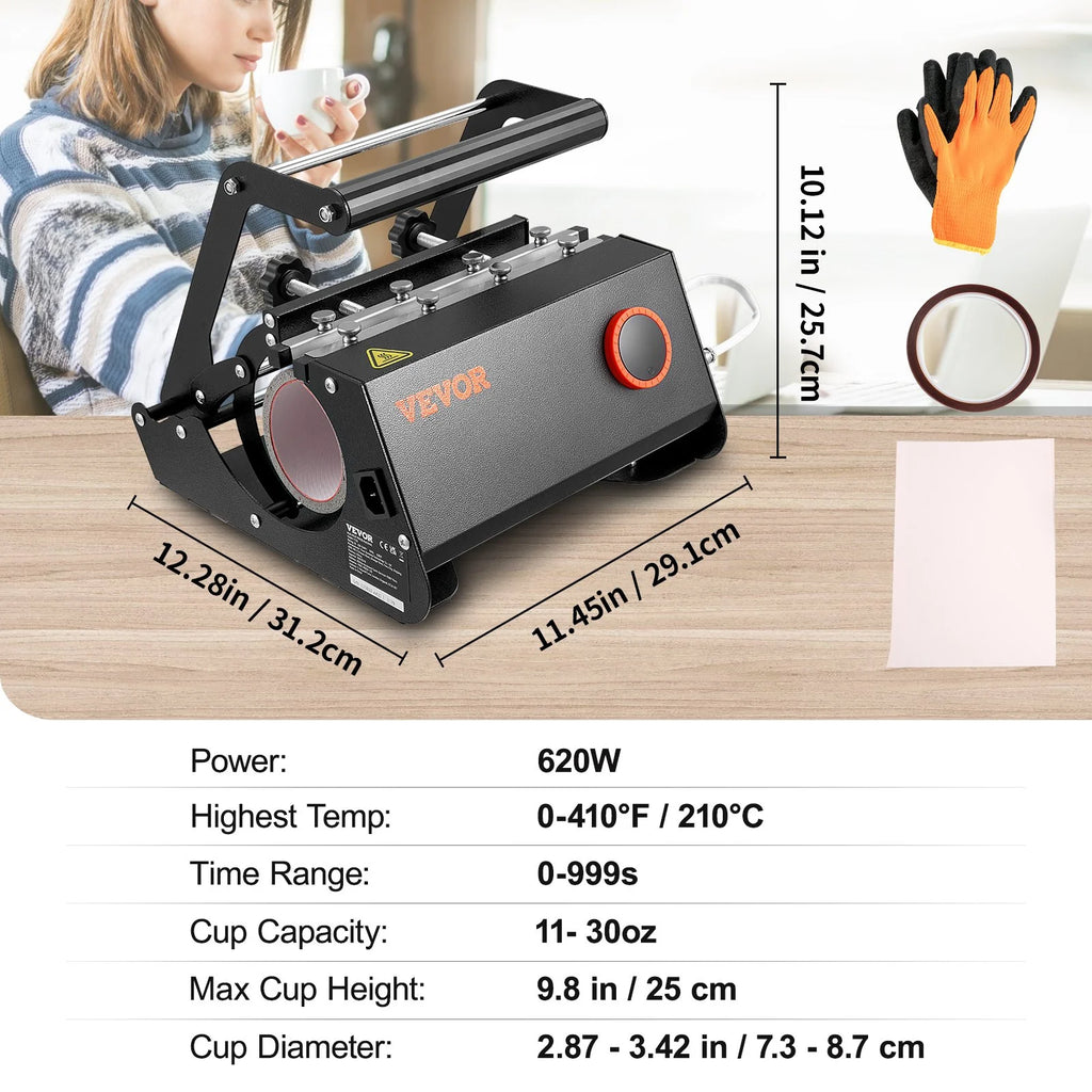 30oz Mug Heat Press Machine Sublimation Transfer for Straight Skinny Tumblers Q833310