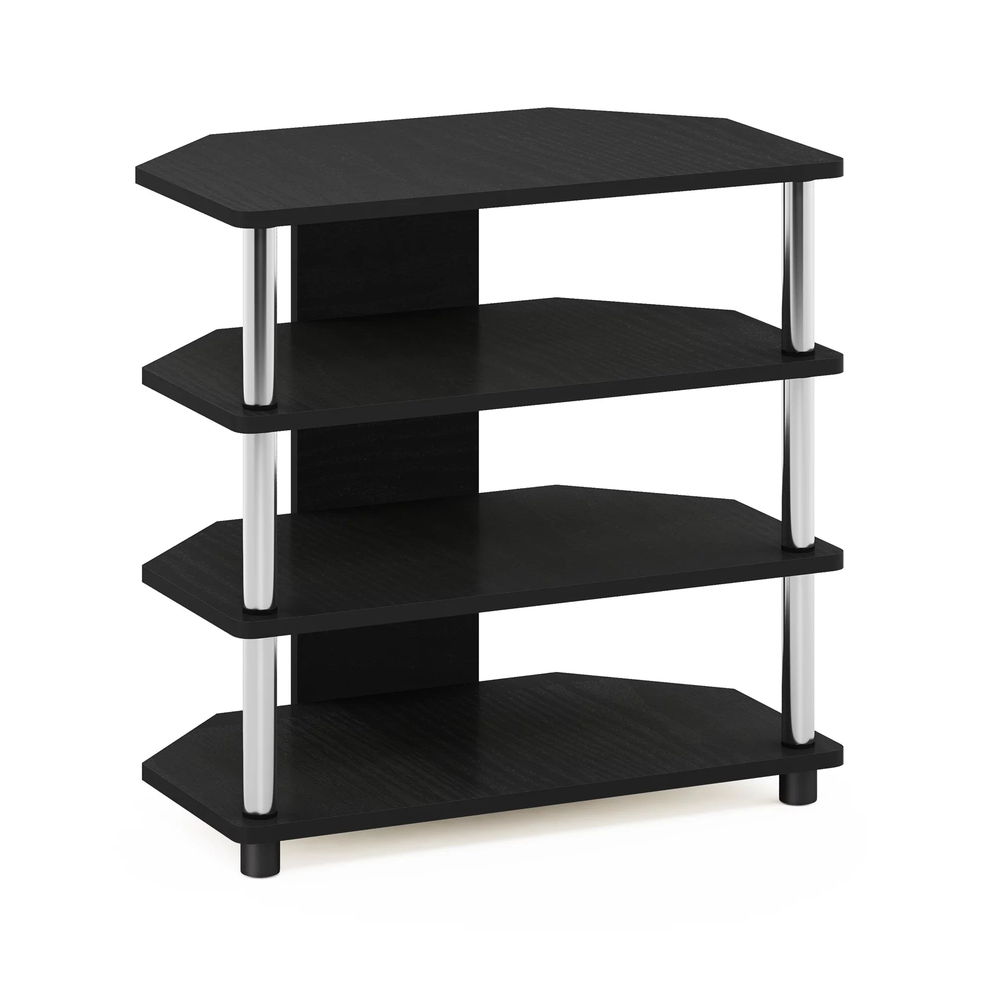4-Tier TV Stand, Americano, Stainless Steel J637