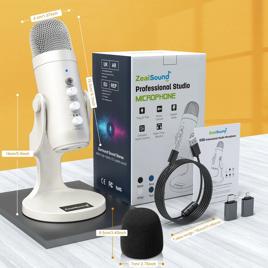 White USB Microphone Y22751