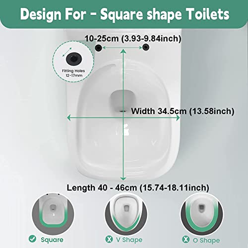 White Square Soft Close Toilet Seat Q23917