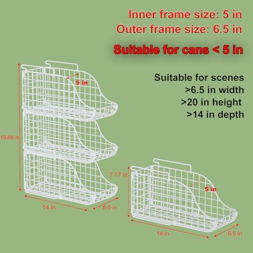 3-Pack Stackable Can Dispenser Bin with Handles V13592