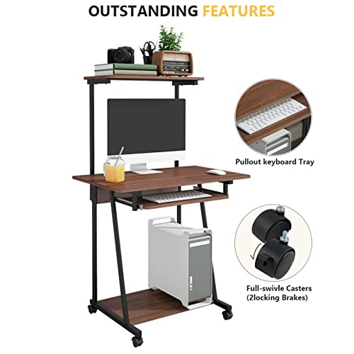 Small Computer Desk with Storage Shelves S488111