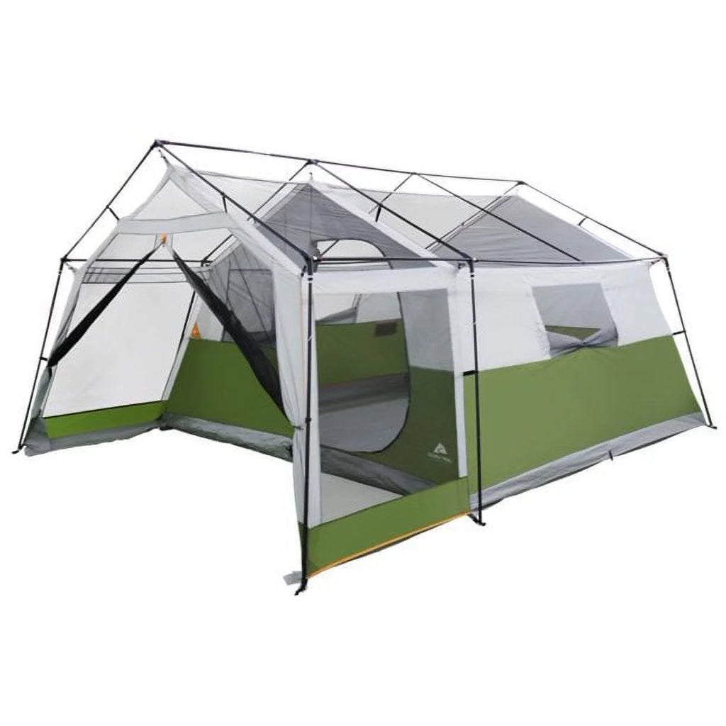 8-Person Family Cabin Tent with Screen Porch, Green X893395
