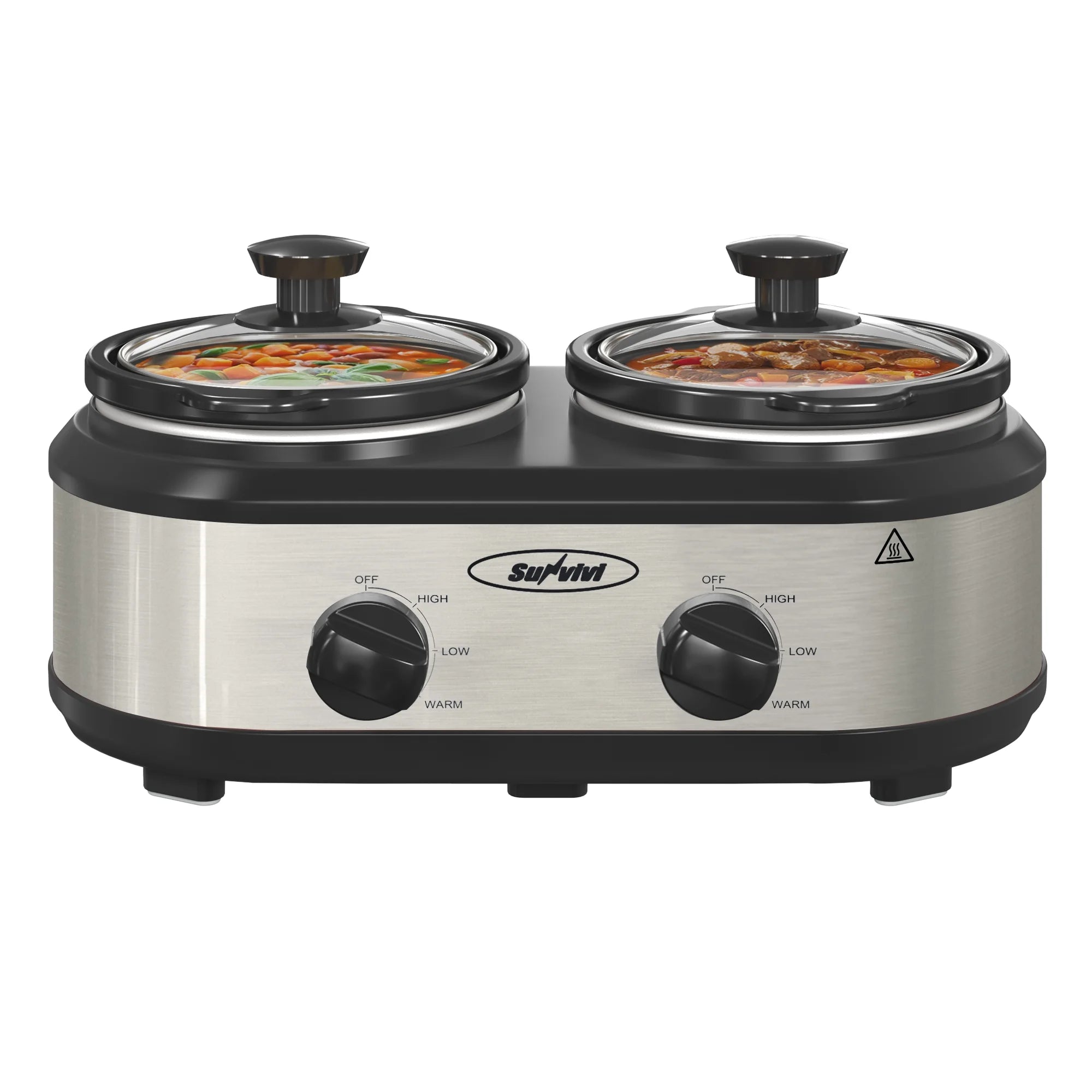 Dual Pot Slow Cooker with Ceramic Pot L1575