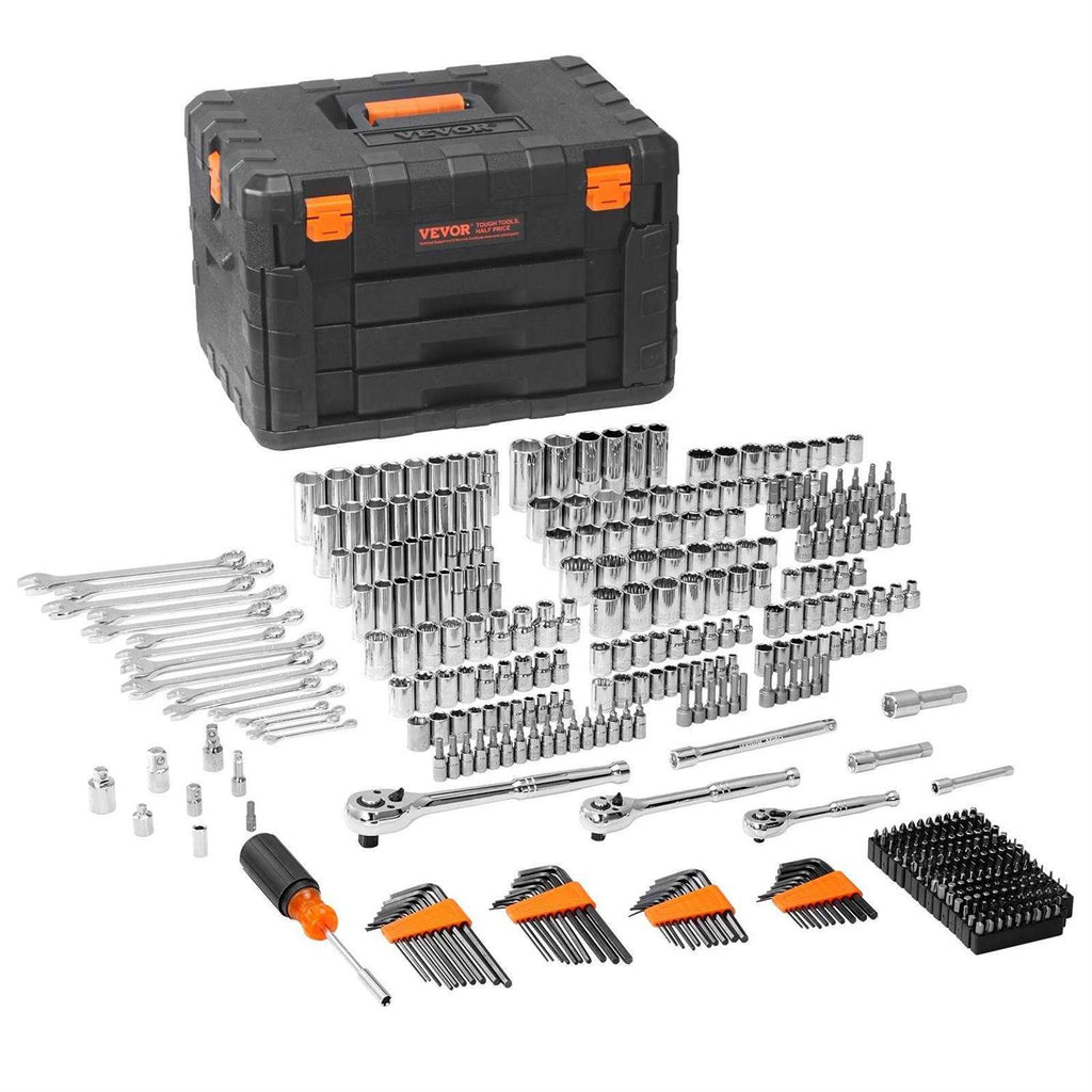 450 Pcs SAE and Metric Mechanics Tool Set K497