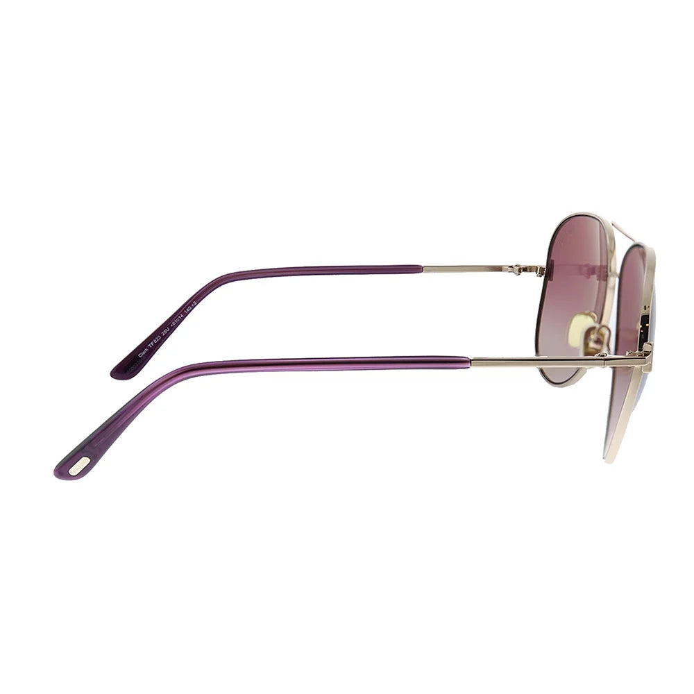 Metal Unisex Aviator Sunglasses Rose Gold 61mm V124