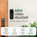 Black Video Doorbell with Sync Module Core V554