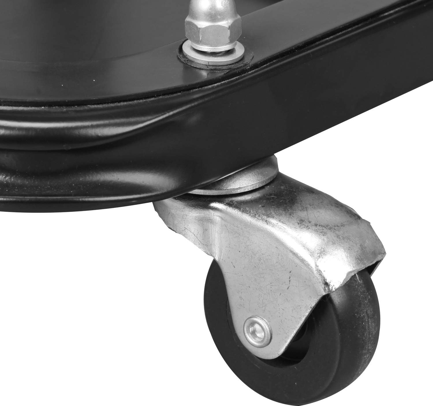 Black Padded Mechanic Stool with Tool Tray Storage Z85248