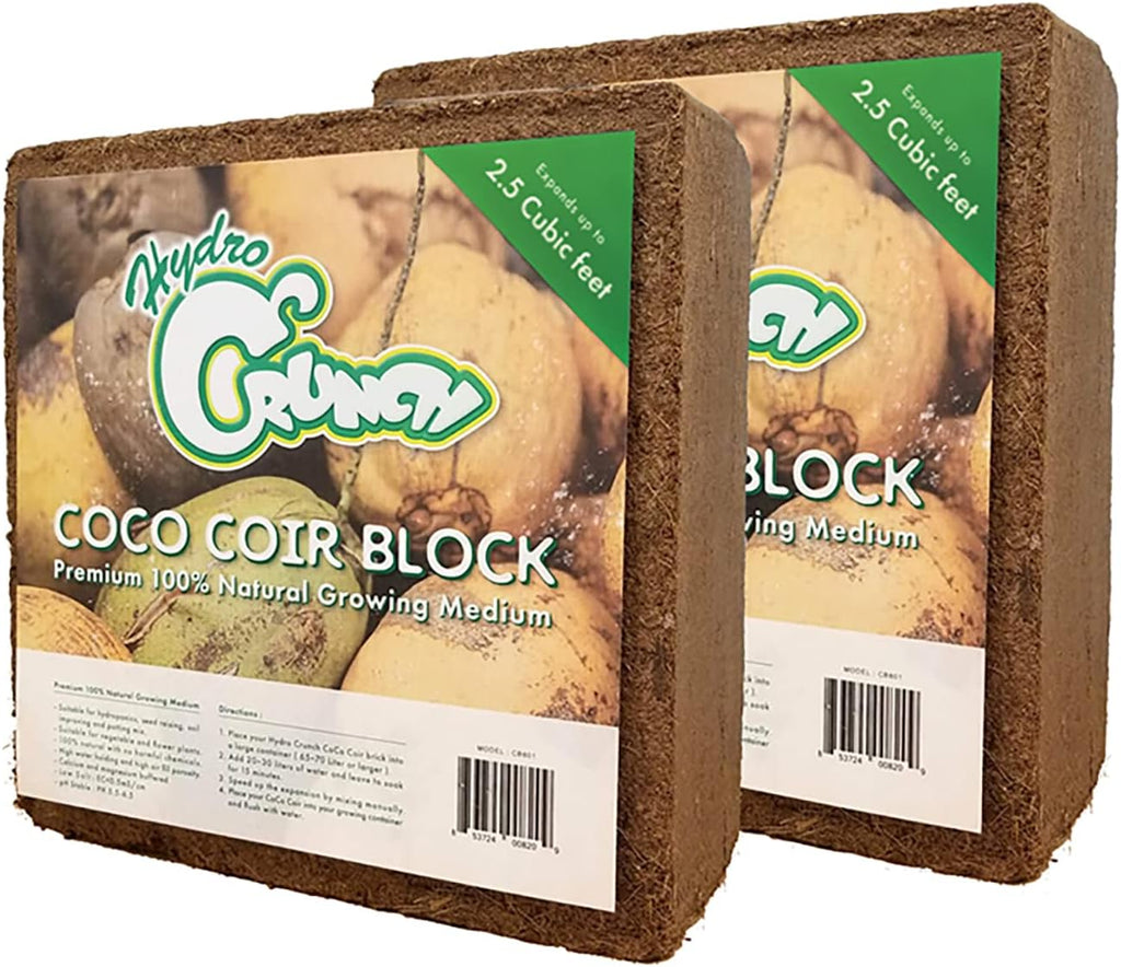 Coco Coir Block 2.5 Cubic Ft Block (2-Pack), Brown Q39247