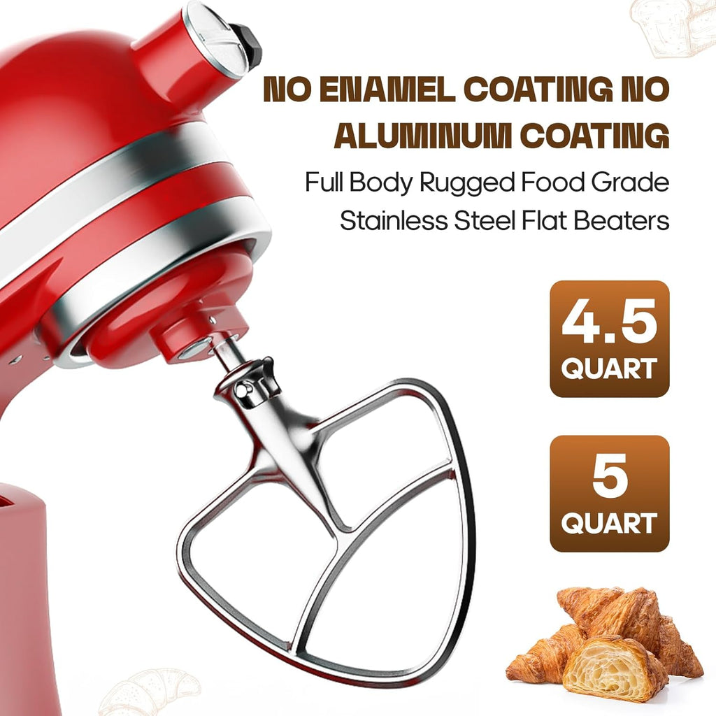 Stainless Steel Beaters for Kitchenaid Stand Mixer, 4.5-5Qt Tilt-Head Paddle Attachment I699880