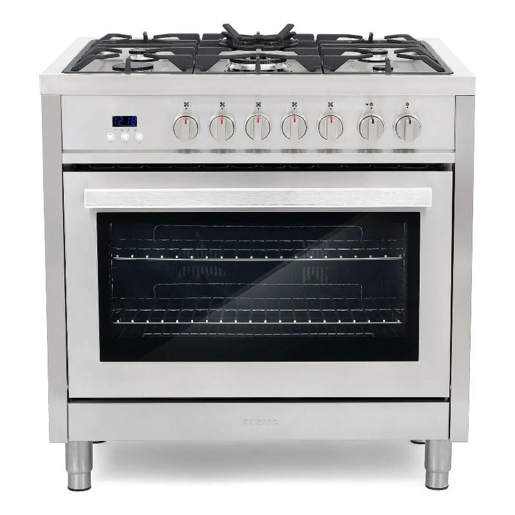 Stainless Steel Dual Fuel Range with Convection Oven I920