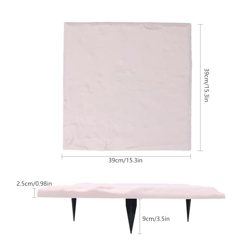 4 Pcs Large Plastic Stepping Stones with Ground Stakes J50540