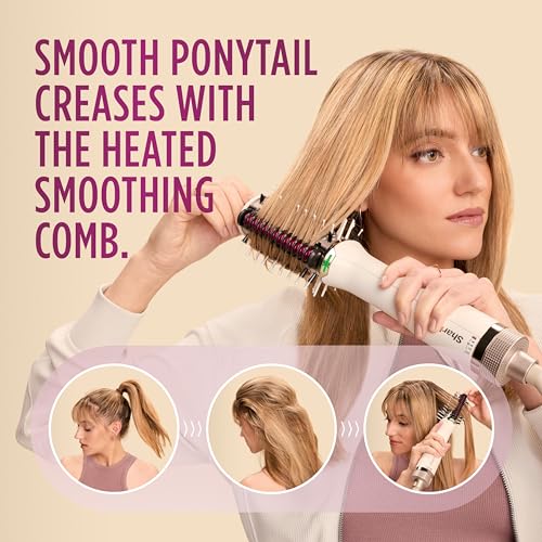 SmoothStyle Heated Comb + Blow Dryer Brush with Heat Resistant Storage Bag J3828
