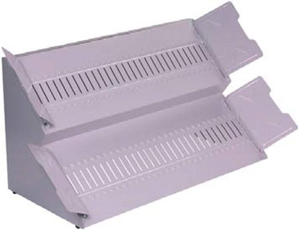 Gray Double Deck Catalog Rack M989185