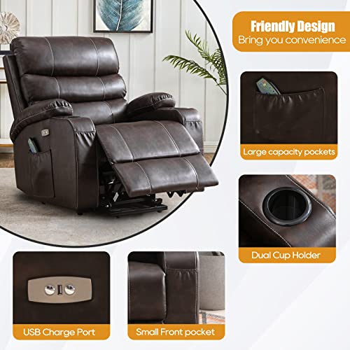 Power Lift Chair with Massage and Heat, PU Leather I92551