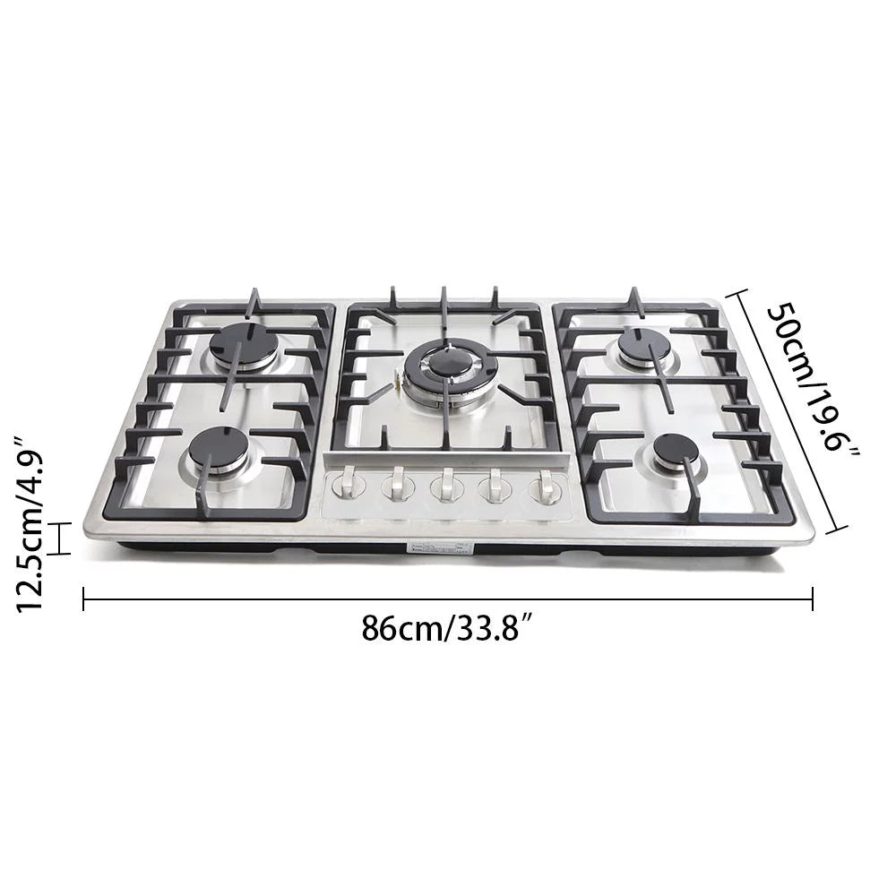 Stainless Steel 5 Burner Gas Cooktop Z266931