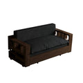 Beige Velvet Convertible Sleeper Sofa Bed V753183