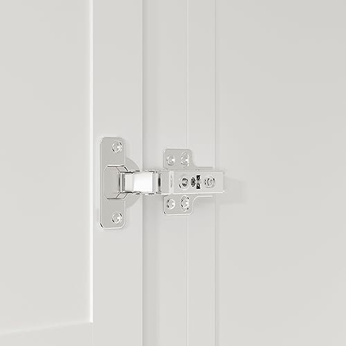 White 3 Door Wardrobe with Mirror and 5 Drawers R526953