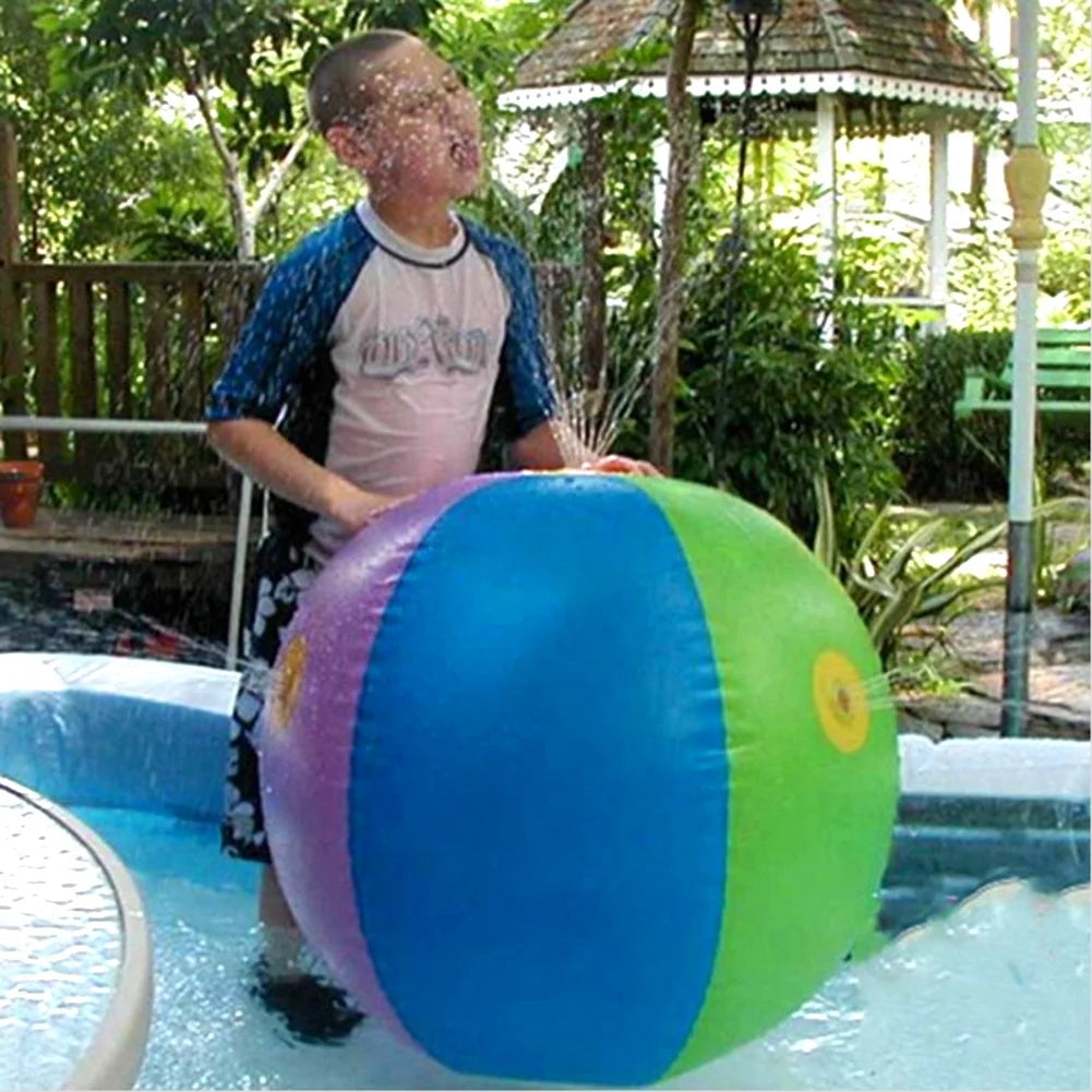 30" Inflatable Beach Sprinkler Water Spray Ball Toy H328868
