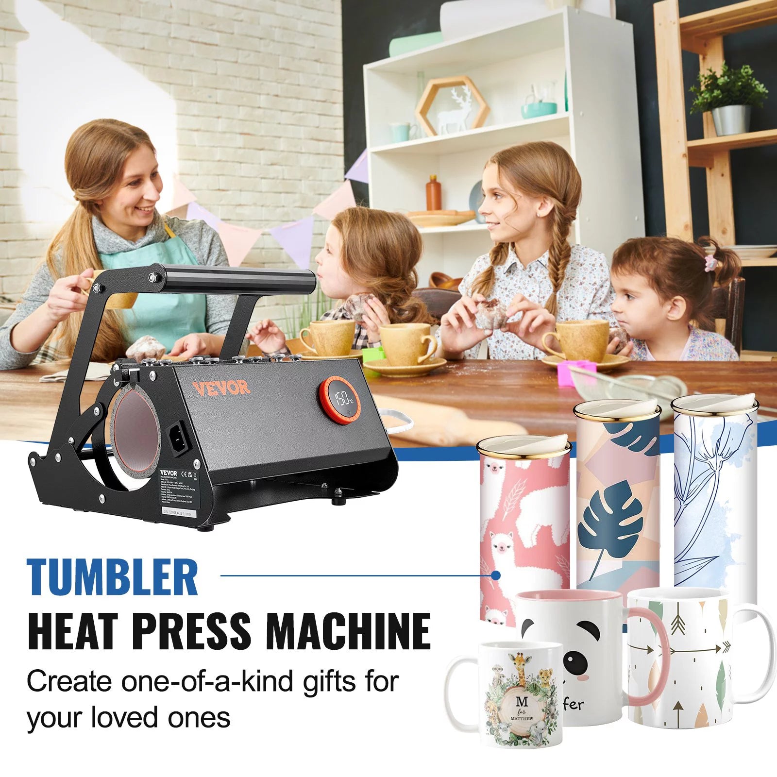 30oz Mug Heat Press Machine Sublimation Transfer for Straight Skinny Tumblers Q833310