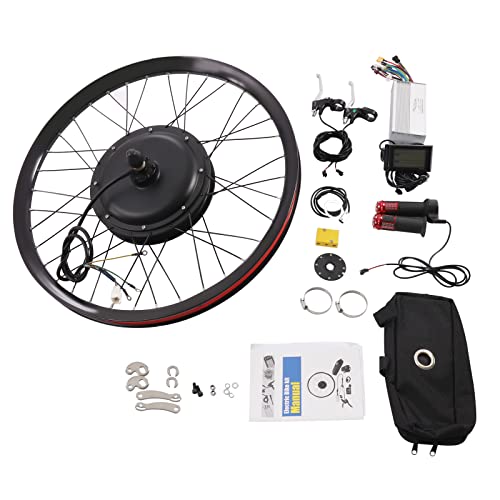 26Inch 72V 2000W Electric Bike Conversion Kit, Rear Wheel with Controller & Display, 9-Speed Adjustment C9663