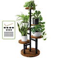 5 Tier Metal Wood Plant Stand S34975