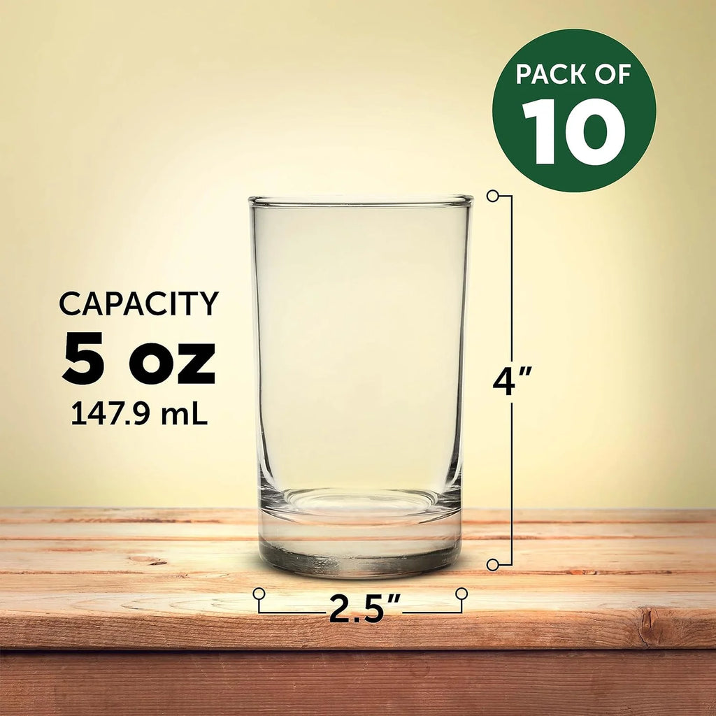 Clear 5 Oz Set Of 10 Juice Glasses Y661