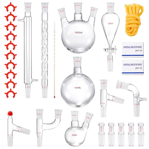 29PCS Chemistry Lab Glassware Kit 250 1000ml I831198